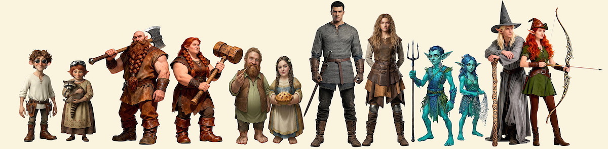 Typical Player Character sentient species of TheWorld