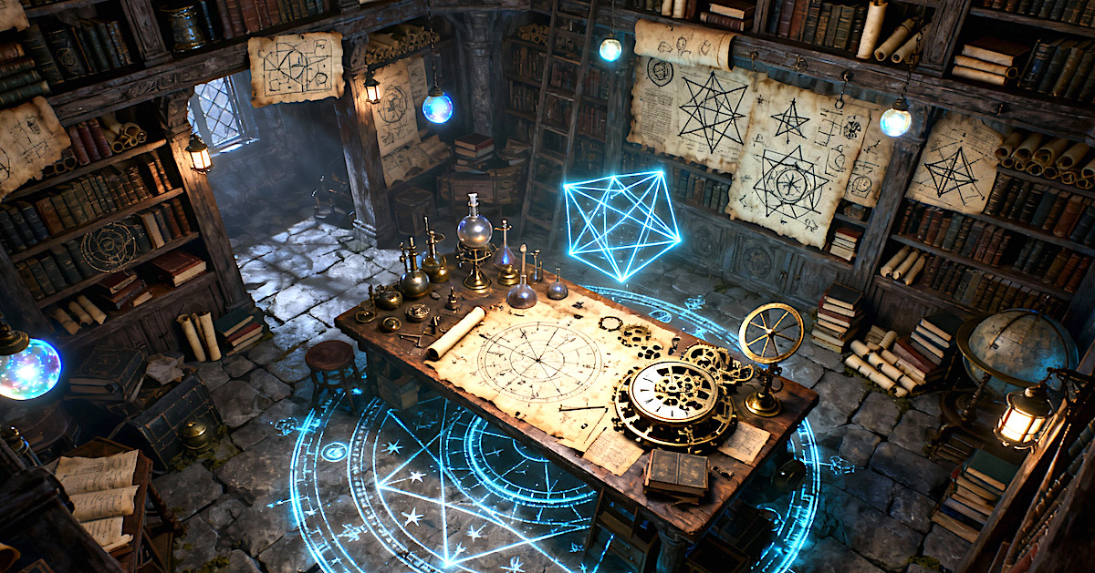 Personal study of a user of arcane magic