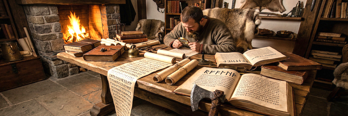 Example of tomes, scrolls, and parchment