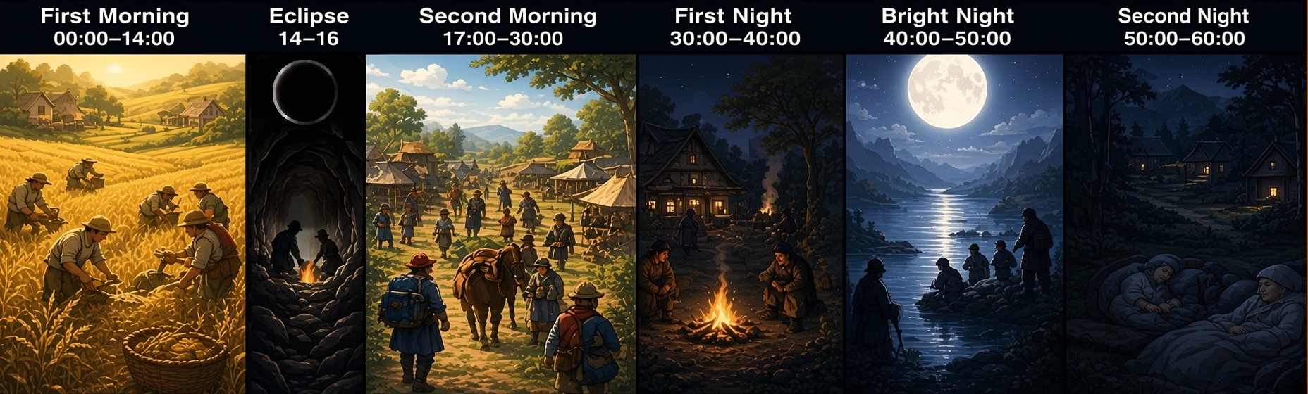 Timeline of a typical day
